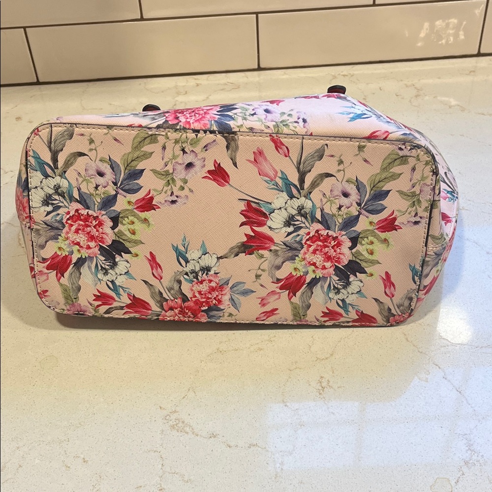 Aldo Floral Tote with Brown Handles - Picture 8 of 8